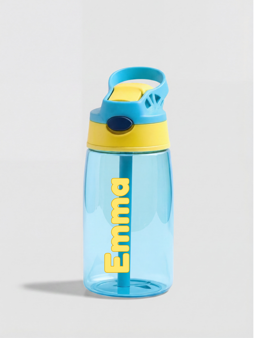 Drinkfles met naam - Lekvrij met rietje (480ml)